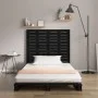 Cabecero de cama de pared madera maciza pino negro 106x3x91,5cm de vidaXL, Cabeceros y pies de cama - Ref: Foro24-824667, Pre...