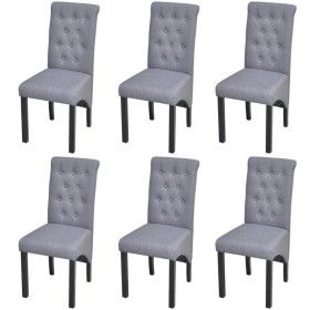 6 Esszimmerstühle aus hellgrauem Stoff von vidaXL, Essstühle - Ref: Foro24-272246, Preis: 593,21 €, Rabatt: %