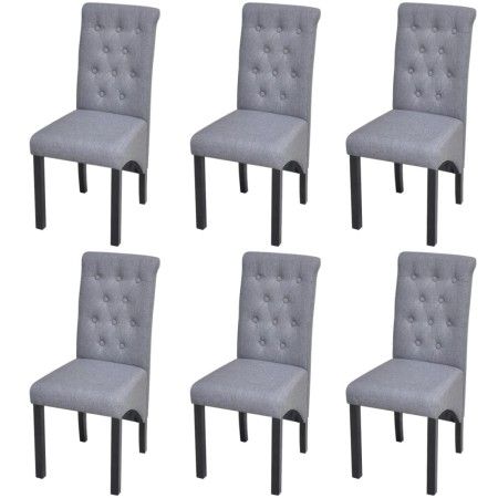 6 Esszimmerstühle aus hellgrauem Stoff von vidaXL, Essstühle - Ref: Foro24-272246, Preis: 593,21 €, Rabatt: %