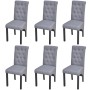 6 Esszimmerstühle aus hellgrauem Stoff von vidaXL, Essstühle - Ref: Foro24-272246, Preis: 593,21 €, Rabatt: %