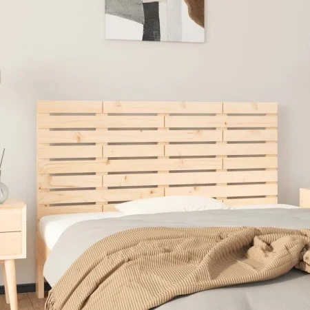 Cabecero de cama de pared madera maciza de pino 126x3x63 cm de vidaXL, Cabeceros y pies de cama - Ref: Foro24-824728, Precio:...