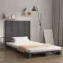 Wandbett-Kopfteil aus massivem Kiefernholz, grau, 81 x 3 x 91,5 von vidaXL, Kopf- und Fußteile - Ref: Foro24-824695, Preis: 4...