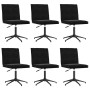 Silla de comedor 6 unidades terciopelo negro