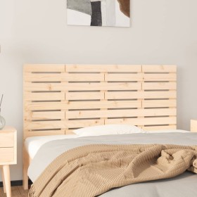 Cabecero de cama de pared madera maciza de pino 146x3x63 cm