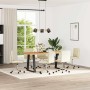 Sillas de comedor 6 unidades cuero sintético color crema