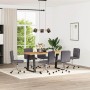 Sillas de comedor 6 unidades cuero sintético gris