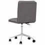 Sillas de comedor 6 unidades cuero sintético gris