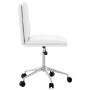 Sillas de comedor 6 uds cuero sintético blanco