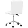 Sillas de comedor 6 uds cuero sintético blanco