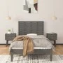 Wandbett-Kopfteil aus massivem Kiefernholz in Grau, 106 x 3 x 63 cm von vidaXL, Kopf- und Fußteile - Ref: Foro24-824715, Prei...