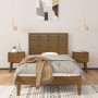 Wandbett-Kopfteil aus massivem Kiefernholz, honigbraun, 106 x 3 x 63 cm von vidaXL, Kopf- und Fußteile - Ref: Foro24-824716, ...