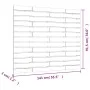 Cabecero cama de pared madera maciza pino blanco 141x3x91,5 cm de vidaXL, Cabeceros y pies de cama - Ref: Foro24-824709, Prec...