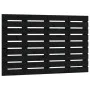 Cabecero de cama de pared madera maciza pino negro 106x3x63 cm de vidaXL, Cabeceros y pies de cama - Ref: Foro24-824717, Prec...