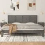 Wandbett-Kopfteil aus massivem Kiefernholz in Grau, 206 x 3 x 63 cm von vidaXL, Kopf- und Fußteile - Ref: Foro24-824720, Prei...