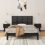 Wandbett-Kopfteil aus massivem schwarzem Kiefernholz, 126 x 3 x 63 cm von vidaXL, Kopf- und Fußteile - Ref: Foro24-824732, Pr...