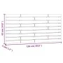 Wandbett-Kopfteil aus massivem schwarzem Kiefernholz, 126 x 3 x 63 cm von vidaXL, Kopf- und Fußteile - Ref: Foro24-824732, Pr...