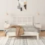 Solid white pine wood wall bed headboard 126x3x63 cm by vidaXL, Headboards and footboards - Ref: Foro24-824729, Price: 47,52 ...