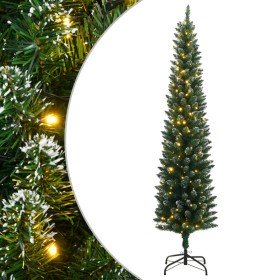 Árbol de Navidad artificial estrecho 150 LEDs 120 cm