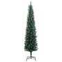 Árbol de Navidad artificial estrecho con 300 LEDs 210 cm