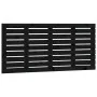 Cabecero de cama de pared madera maciza pino negro 146x3x63 cm de vidaXL, Cabeceros y pies de cama - Ref: Foro24-824737, Prec...