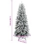 Árbol de Navidad artificial con 150 LEDs y nieve flocada 150 cm
