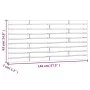 Cabecero de cama de pared madera maciza pino negro 146x3x63 cm de vidaXL, Cabeceros y pies de cama - Ref: Foro24-824737, Prec...