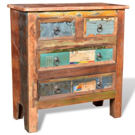 Mueble aparador de madera maciza reciclada con 4 cajones