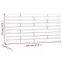 Wandbett-Kopfteil aus massivem Kiefernholz, honigbraun, 146 x 3 x 63 cm von vidaXL, Kopf- und Fußteile - Ref: Foro24-824736, ...