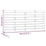 Wandbett-Kopfteil aus massivem Kiefernholz in Grau, 146 x 3 x 63 cm von vidaXL, Kopf- und Fußteile - Ref: Foro24-824735, Prei...