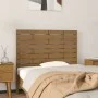 Cabecero cama pared madera maciza pino marrón miel 96x3x63 cm de vidaXL, Cabeceros y pies de cama - Ref: Foro24-824726, Preci...