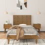 Wandbett-Kopfteil aus massivem Kiefernholz, honigbraun, 96 x 3 x 63 cm von vidaXL, Kopf- und Fußteile - Ref: Foro24-824726, P...
