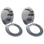 Toilet seats with 2 MDF stone lids by vidaXL, Toilet and bidet seats - Ref: Foro24-275910, Price: 85,68 €, Discount: %