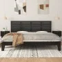 Cabecero de cama de pared madera maciza pino negro 166x3x63 cm de vidaXL, Cabeceros y pies de cama - Ref: Foro24-824752, Prec...