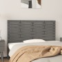 Gray pine solid wood wall bed headboard 126x3x63 cm by vidaXL, Headboards and footboards - Ref: Foro24-824730, Price: 65,04 €...