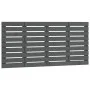 Cabecero de cama de pared madera maciza pino gris 126x3x63 cm de vidaXL, Cabeceros y pies de cama - Ref: Foro24-824730, Preci...