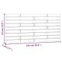 Cabecero de cama de pared madera maciza pino gris 126x3x63 cm de vidaXL, Cabeceros y pies de cama - Ref: Foro24-824730, Preci...
