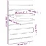 Wall table shelves 2 pcs solid gray pine wood by vidaXL, Shelves and shelves - Ref: Foro24-824765, Price: 66,33 €, Discount: %