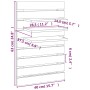 Wandtischregale, 2 Stück, massives graues Kiefernholz von vidaXL, Regale und Regale - Ref: Foro24-824765, Preis: 67,25 €, Rab...