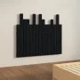 Solid black pine wood wall bed headboard 95.5x3x80 cm by vidaXL, Headboards and footboards - Ref: Foro24-824787, Price: 55,83...
