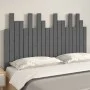 Wandbett-Kopfteil aus massivem Kiefernholz in Grau, 127,5 x 3 x 80 cm von vidaXL, Kopf- und Fußteile - Ref: Foro24-824790, Pr...