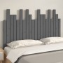 Wandbett-Kopfteil aus massivem Kiefernholz in Grau, 127,5 x 3 x 80 cm von vidaXL, Kopf- und Fußteile - Ref: Foro24-824790, Pr...