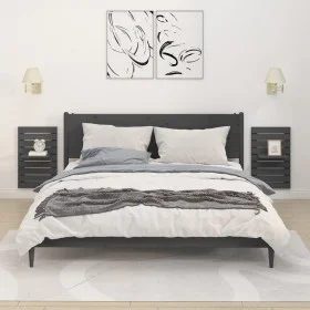 Wall table shelves 2 pcs solid gray pine wood by vidaXL, Shelves and shelves - Ref: Foro24-824770, Price: 41,65 €, Discount: %