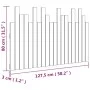 Wandbett-Kopfteil aus massivem Kiefernholz in Grau, 127,5 x 3 x 80 cm von vidaXL, Kopf- und Fußteile - Ref: Foro24-824790, Pr...