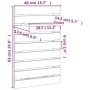 Wandtischregale, 2 Stück, massives graues Kiefernholz von vidaXL, Regale und Regale - Ref: Foro24-824770, Preis: 49,54 €, Rab...
