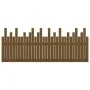 Cabecero cama pared madera maciza pino marrón miel 204x3x80 cm de vidaXL, Cabeceros y pies de cama - Ref: Foro24-824781, Prec...