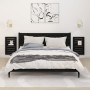 Wandtischregale 2 Stück aus massivem schwarzem Kiefernholz von vidaXL, Regale und Regale - Ref: Foro24-824772, Preis: 39,64 €...