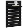 Wandtischregale 2 Stück aus massivem schwarzem Kiefernholz von vidaXL, Regale und Regale - Ref: Foro24-824772, Preis: 39,64 €...