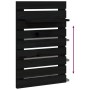 Wandtischregale 2 Stück aus massivem schwarzem Kiefernholz von vidaXL, Regale und Regale - Ref: Foro24-824772, Preis: 39,64 €...
