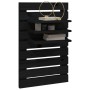 Wandtischregale 2 Stück aus massivem schwarzem Kiefernholz von vidaXL, Regale und Regale - Ref: Foro24-824767, Preis: 56,06 €...