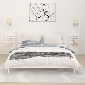 Wandtischregale 2 Stück aus massivem weißem Kiefernholz von vidaXL, Regale und Regale - Ref: Foro24-824769, Preis: 56,28 €, R...